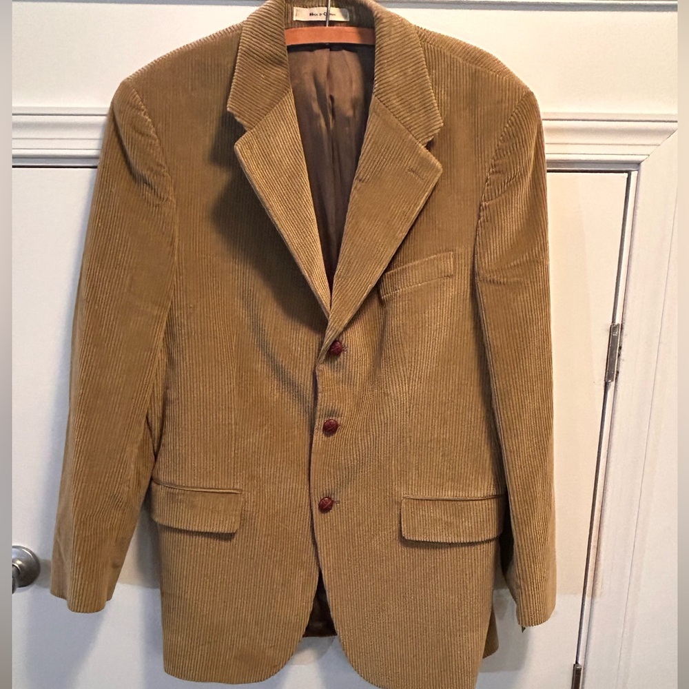 Chaps Ralph Lauren Tan Corduroy Sport Coat Blazer Jacket 42 - Picture 1 of 11